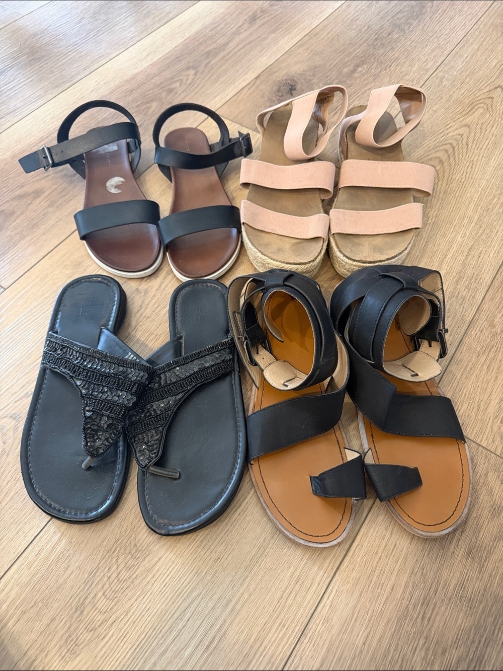 Four Pairs Size 9 Women’s Sandals